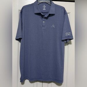 Rhoback Performance Mens XL Blue Polyester Avison Young Logo Sleeve Polo Shirt